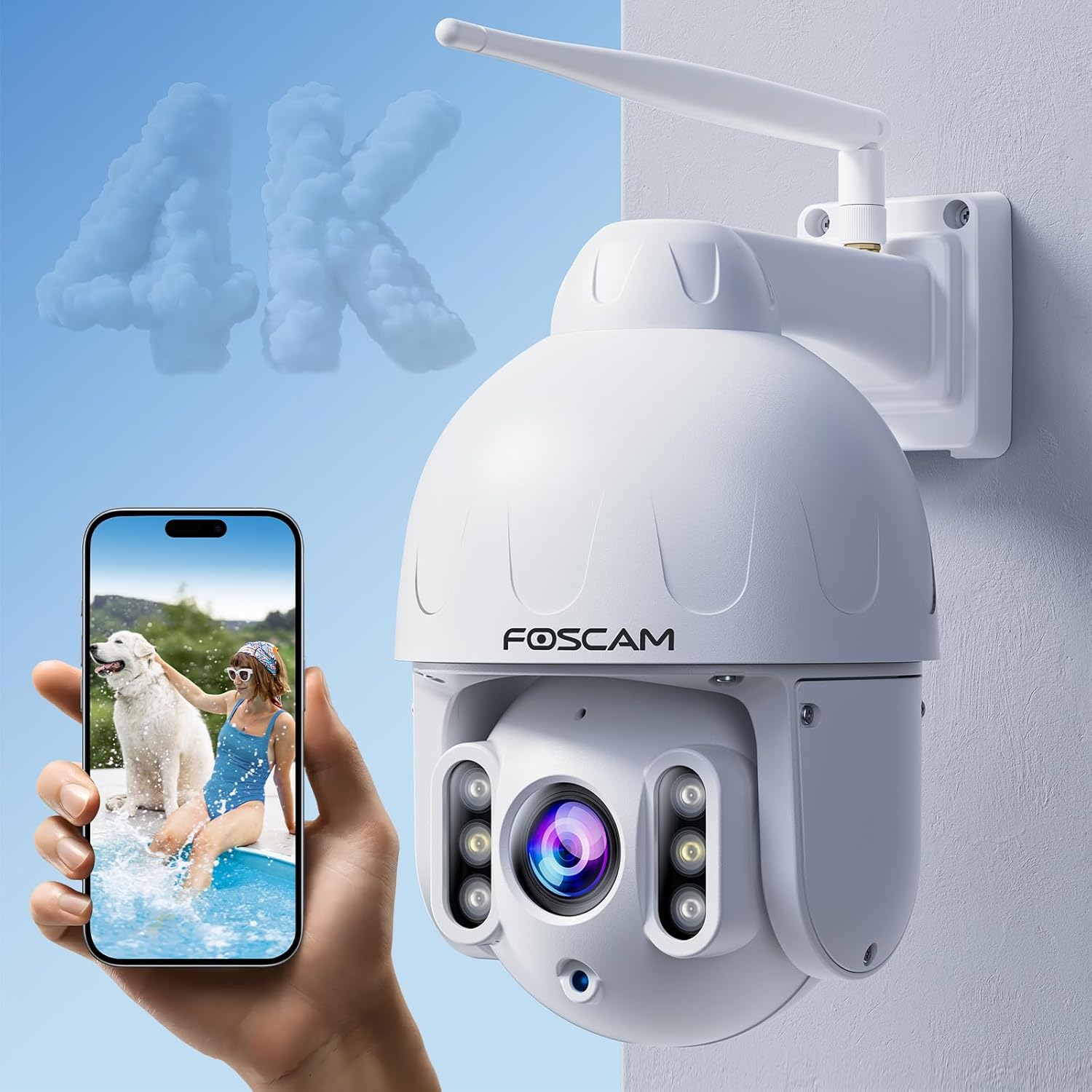 FOSCAM 4K Security Cameras with Auto Tracking and Night Vision