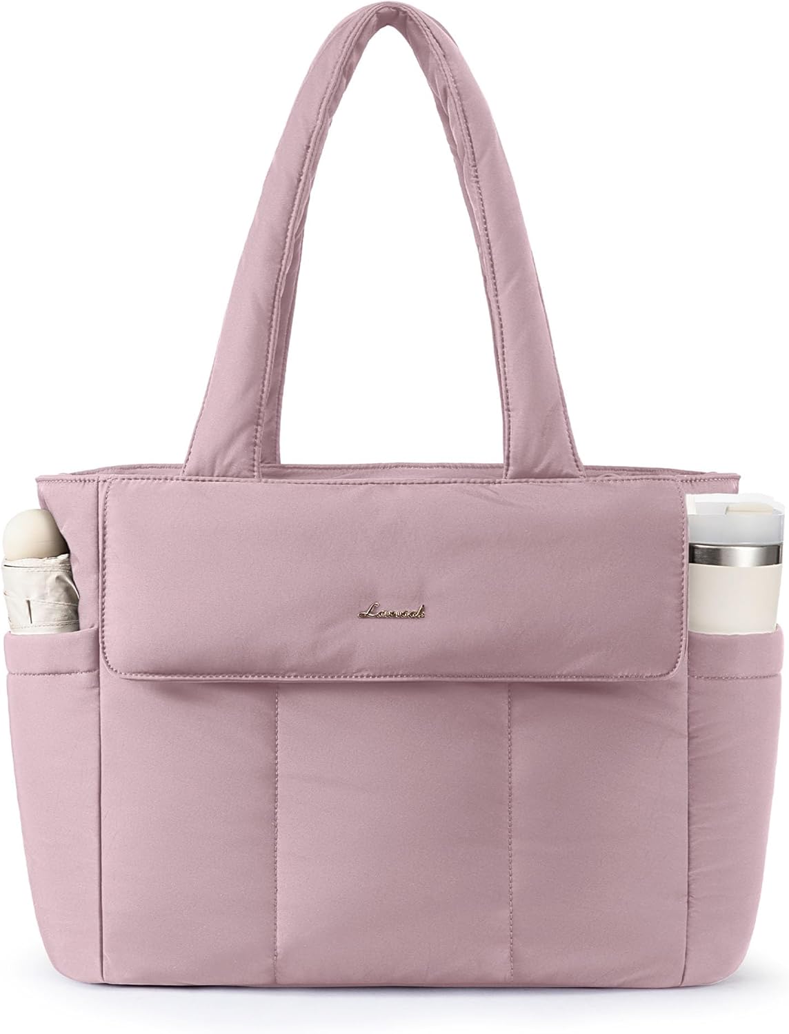 LOVEVOOK Laptop Bag for Women - Stylish Puffer Tote for Work