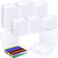 30 Pcs Plastic Crayon Box with Lid - Clear Organizer for Crafts