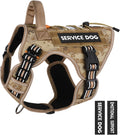 Tactical Dog Harness Reflective with ID Card - Durable Night