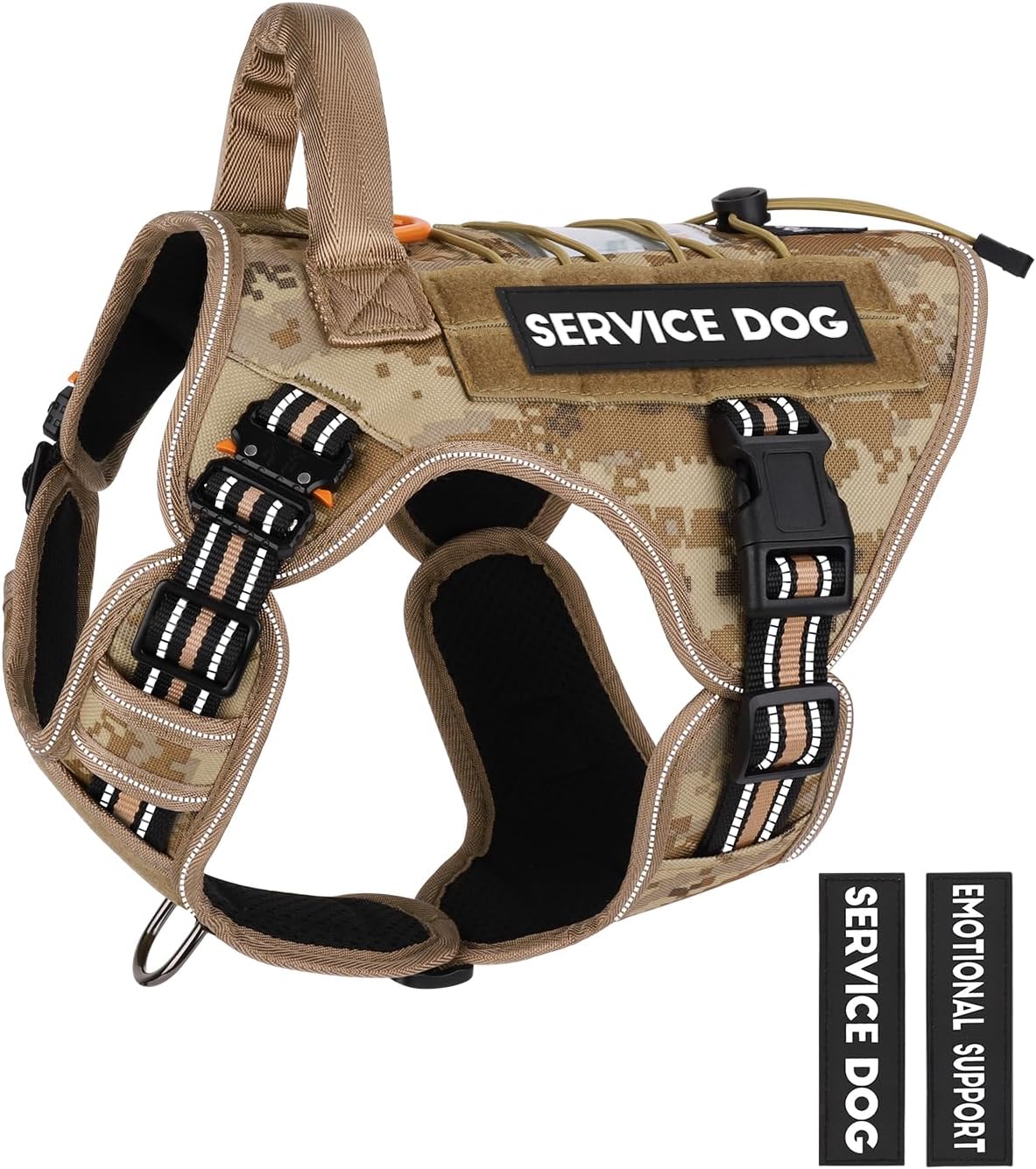 PETNANNY Tactical Dog Harness for Medium Large Dogs with ID Card