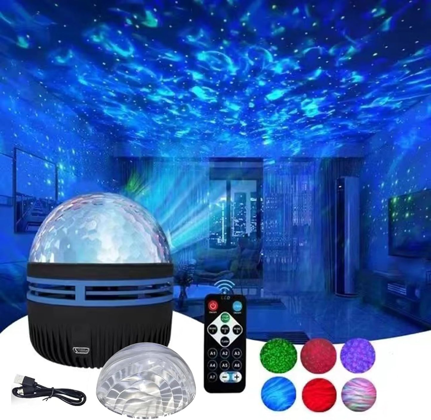 RGB Aurora & Wave Projector with Remote