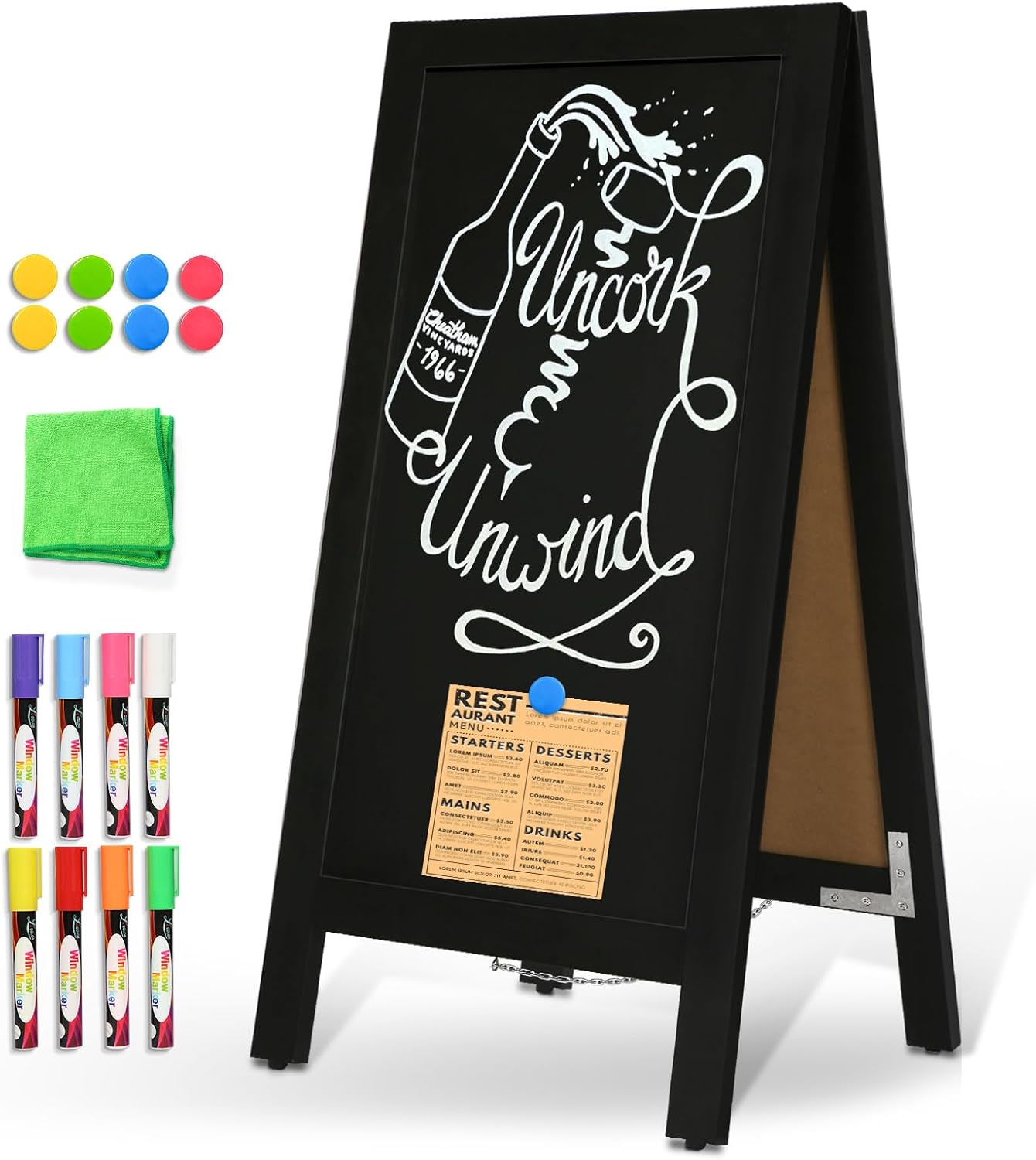 DOLLAR BOSS A Frame Chalkboard Sign for Outdoor Use