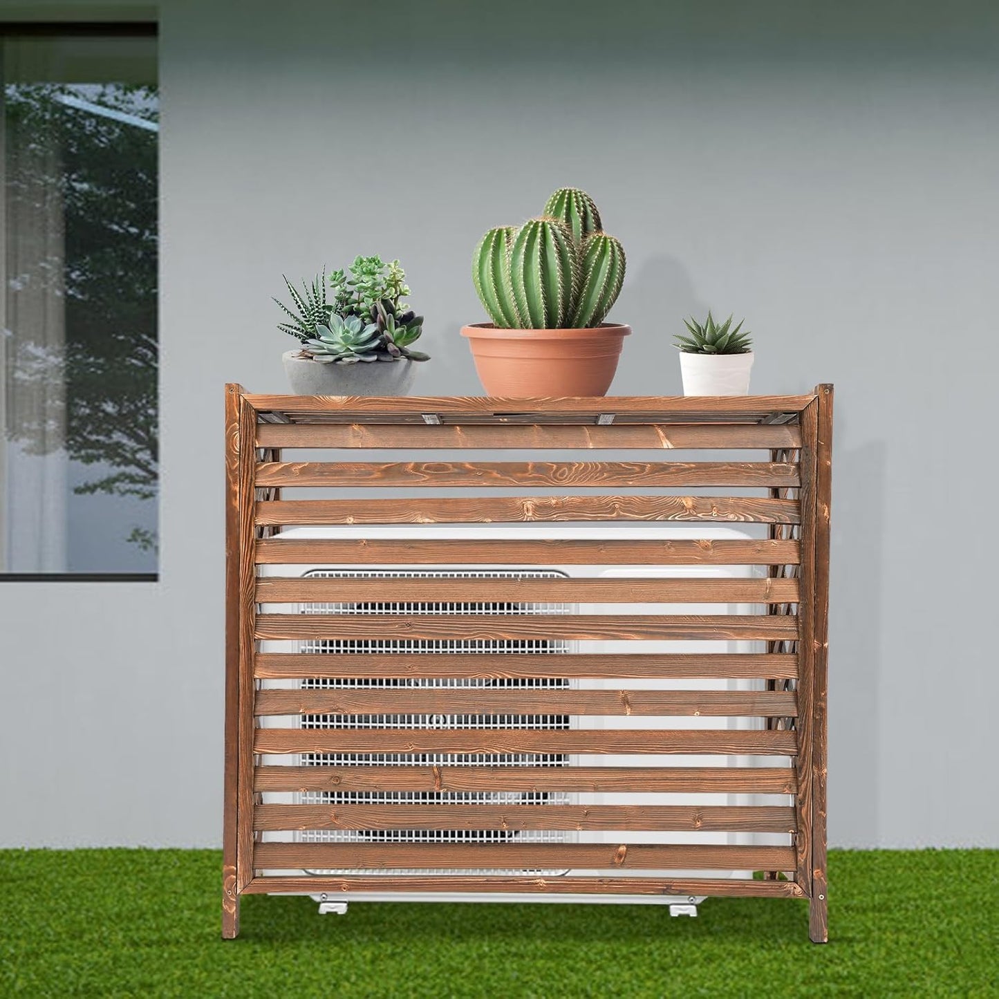 Hide & Protect Your AC Outside with Privacy Fence