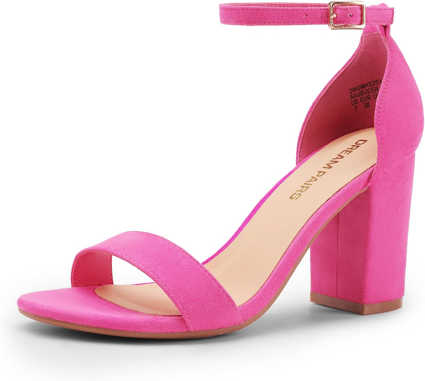 DREAM PAIRS Chunky Block Heel Open Toe Ankle Strap Sandals