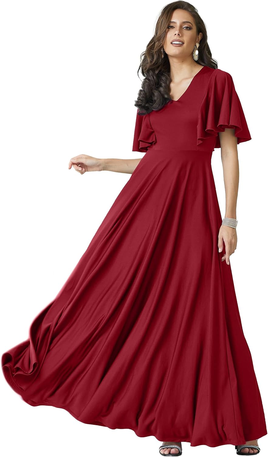 KOH KOH Womens Long Elegant Bridesmaid Evening Cocktail Dress