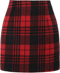 Onlypuff Women's High Waist Plaid Bodycon Mini Skirt for Fall Fashion