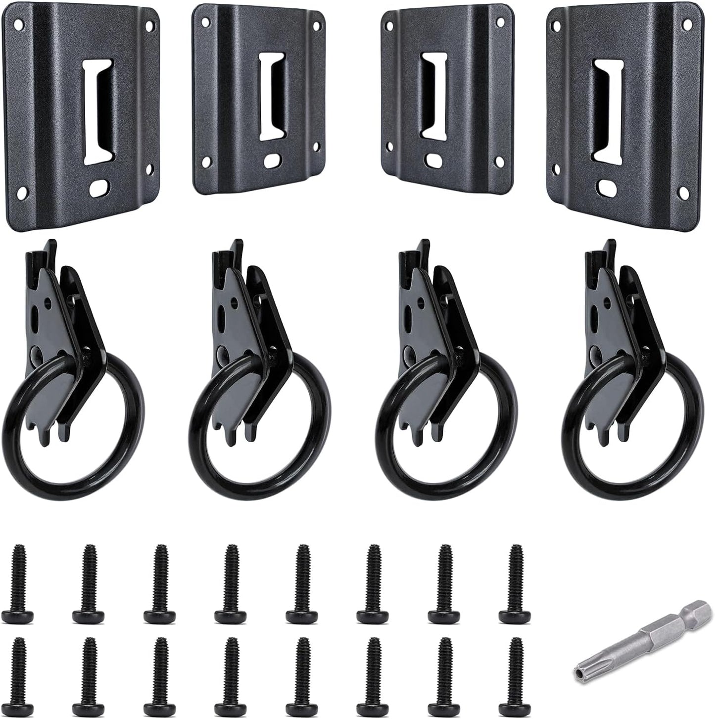 4 Pack Truck Bed Tie Down Anchor Bracket Plates for Ford Raptor