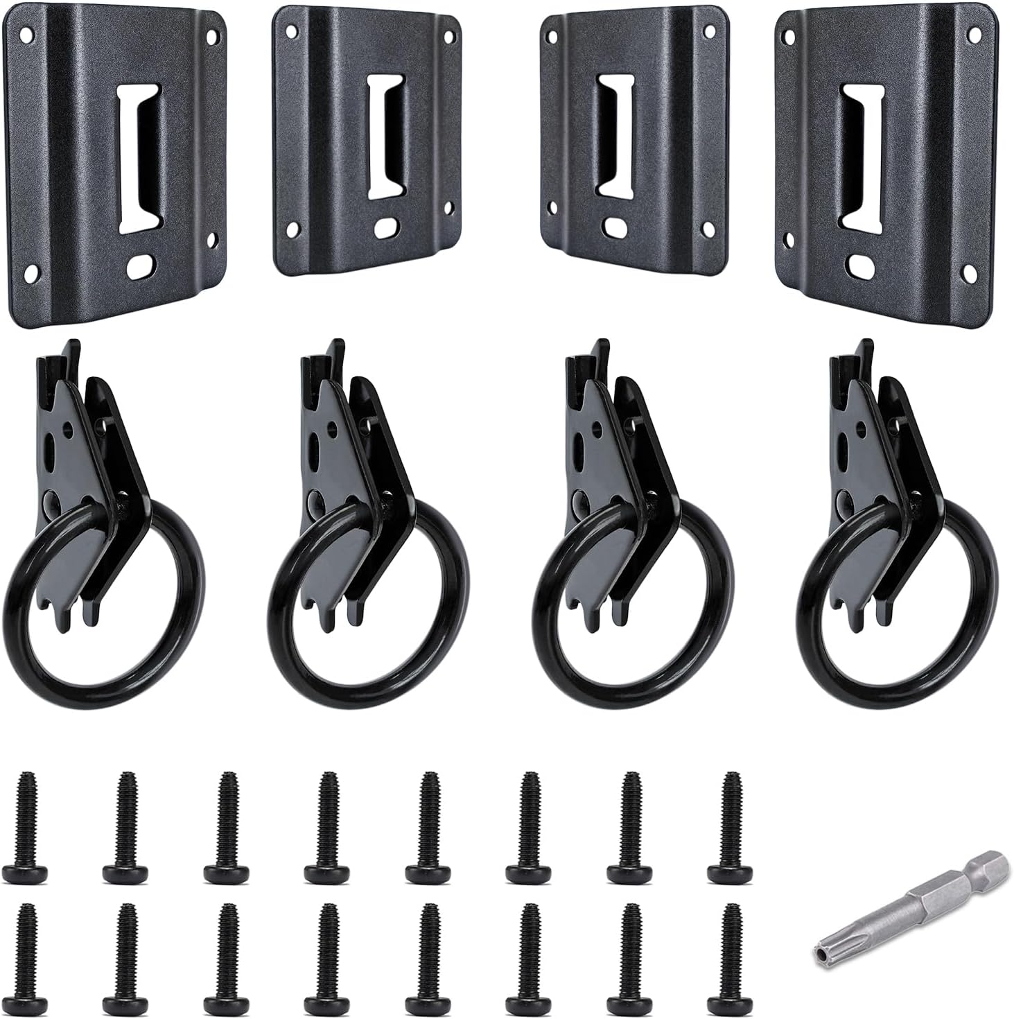 4 Pack Truck Bed Tie Down Anchor Bracket Plates for Ford Raptor