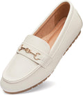 Women's Wide Loafers Black Slip Ons - Comfortable Dressy Work Shoes