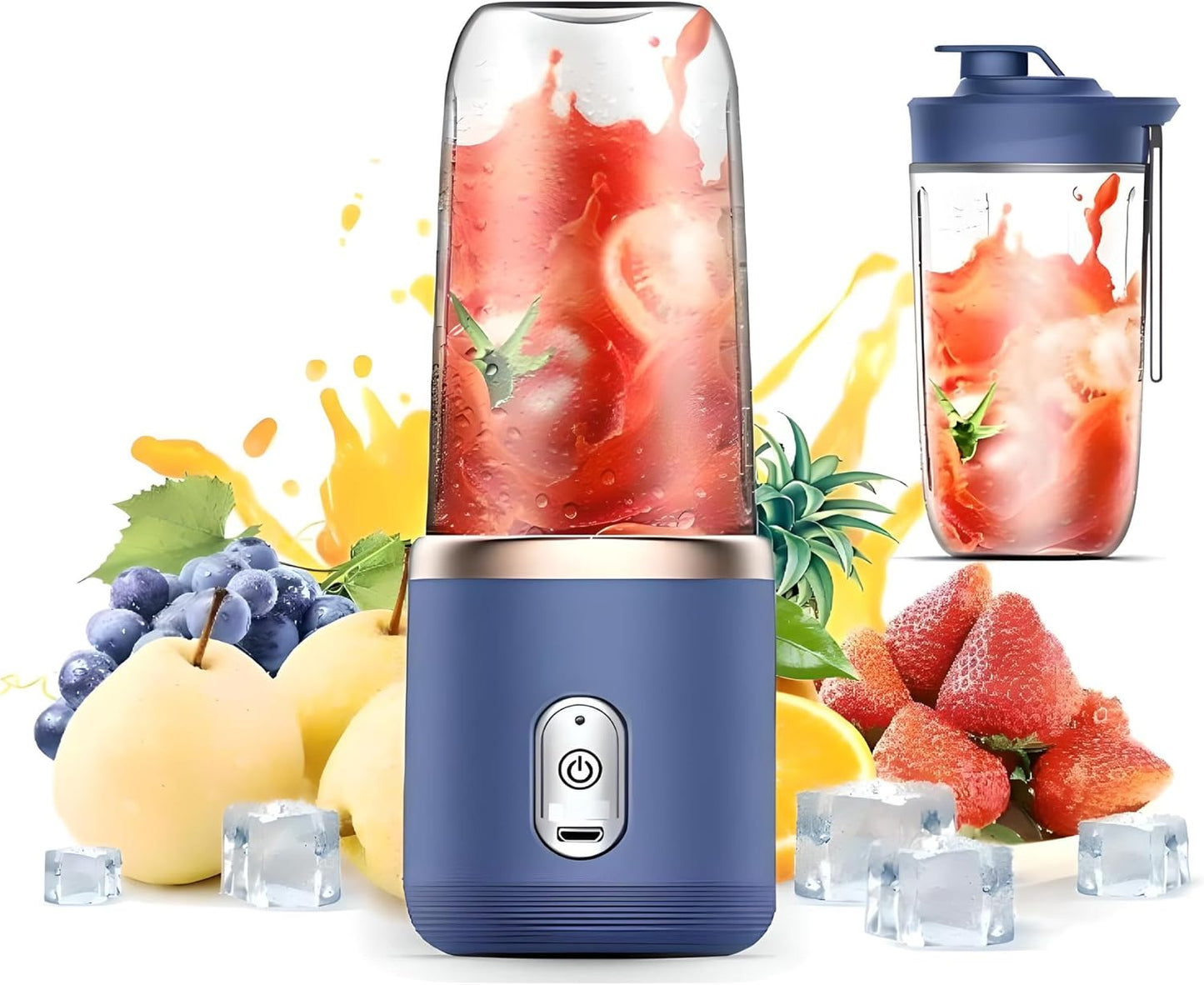 Paramexview Portable Fusion Blender | Juices & Smoothies | 6 Blades | USB Rechargeable