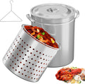 Bonnlo 62QT Stainless Steel Stock Pot for Seafood and More