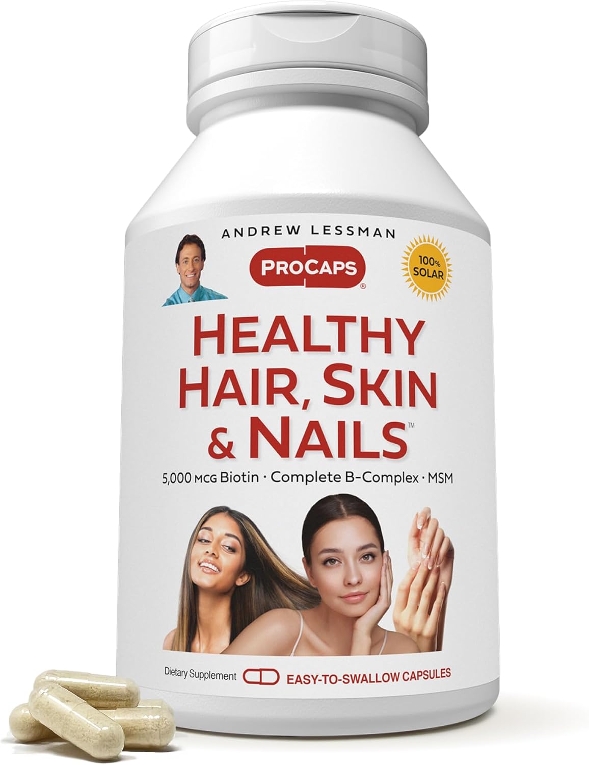 Healthy Hair, Skin and Nails Biotin Supplement for Growth