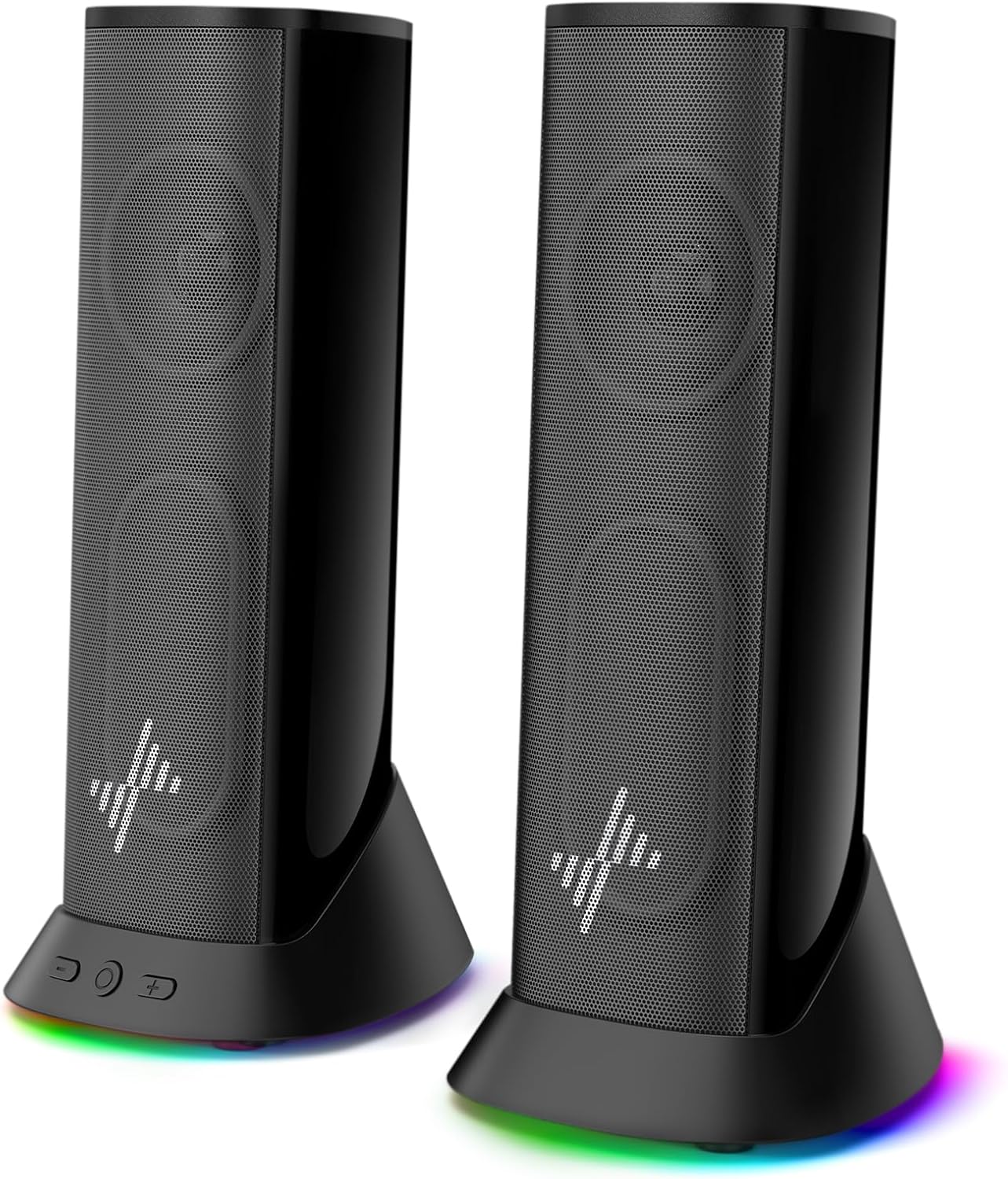 Nylavee Computer Speakers with Hi-Fi Stereo Sound and LED Lights