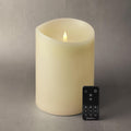 Flameless Candle 6in x 8in Ivory - Real Wax Moving Flame