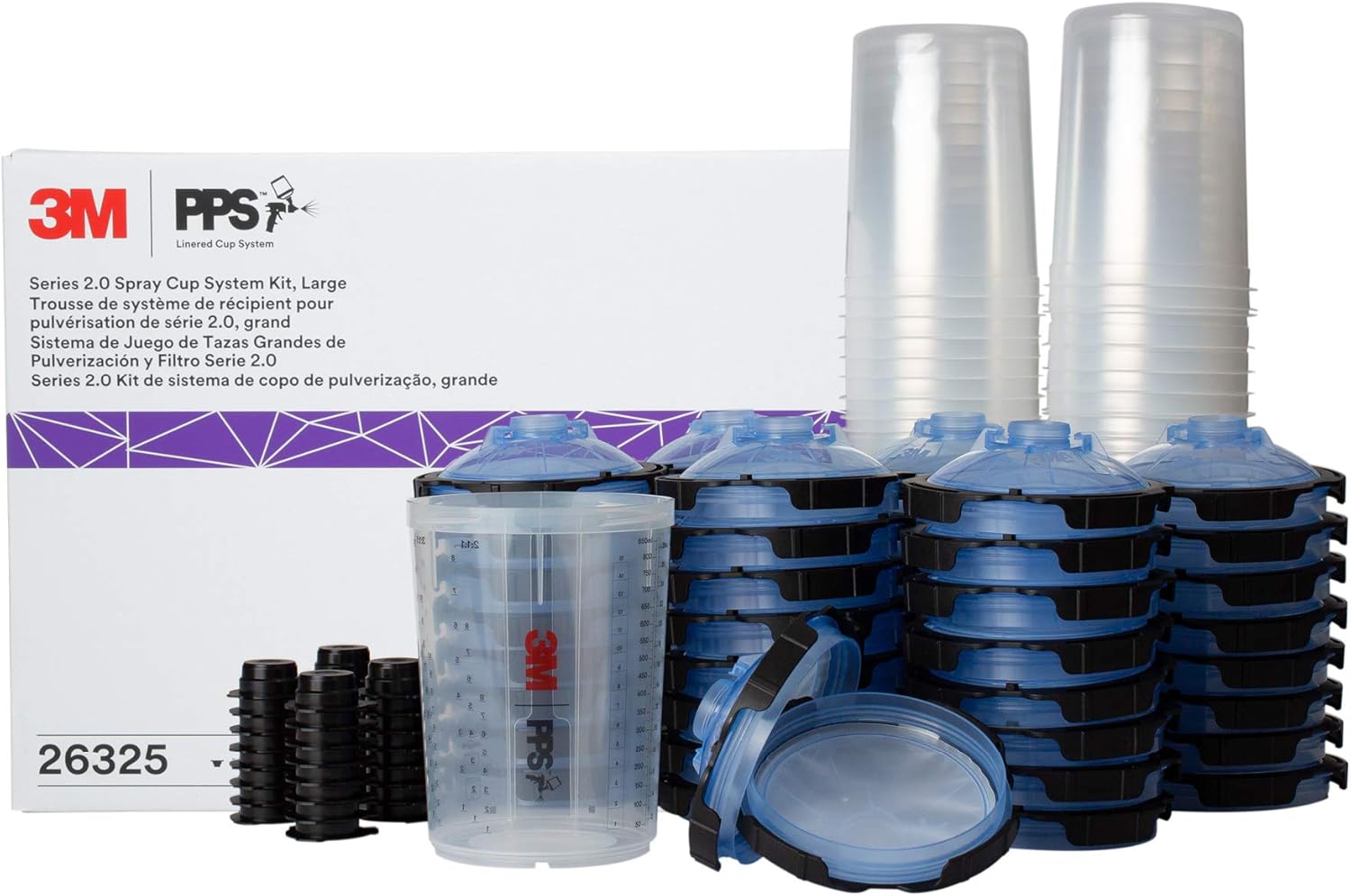 3M PPS 2.0 Spray Gun Cup Kit for Versatile Painting Projects