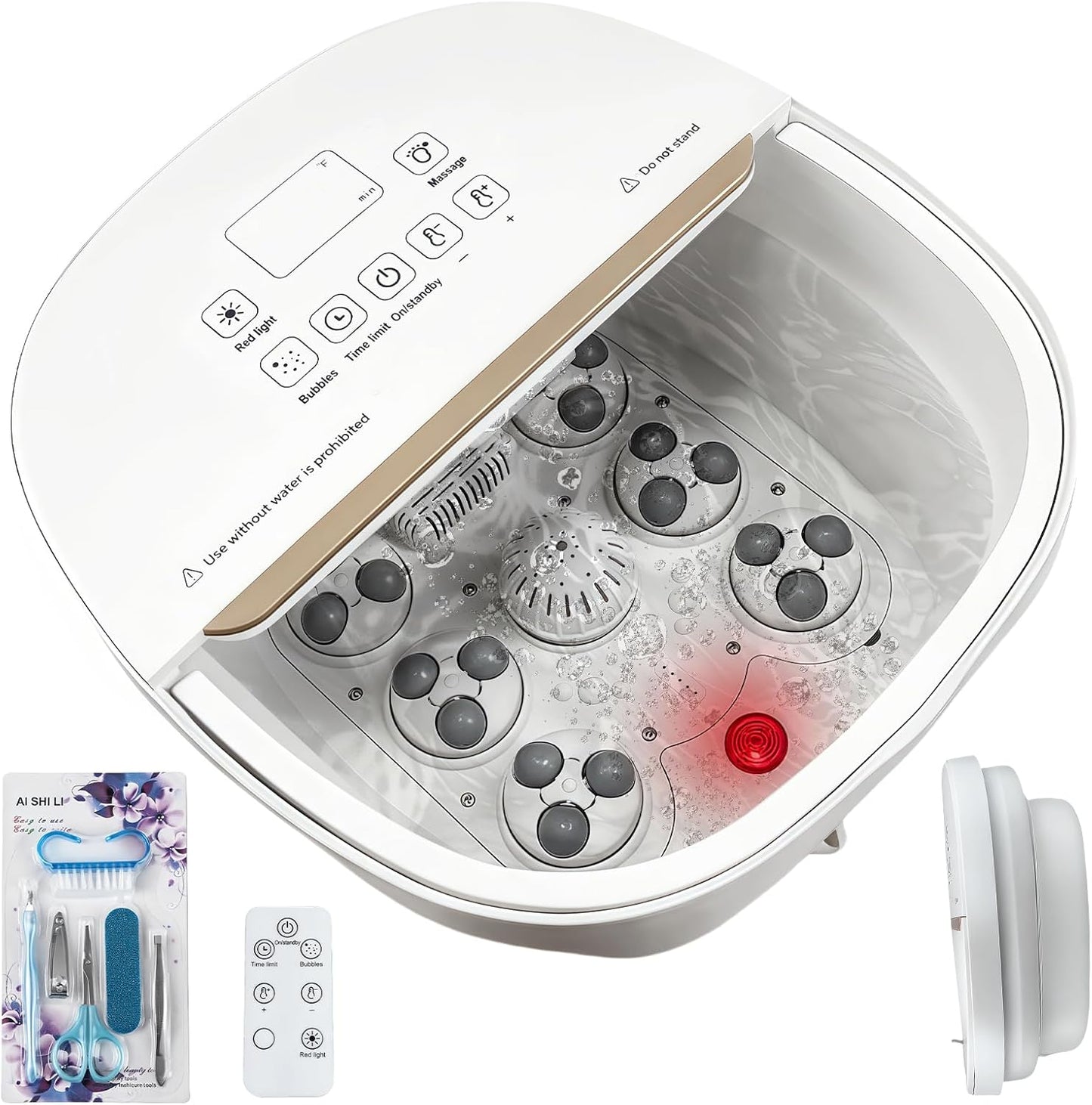 Collapsible Foot Spa Bath Massager with Heat for Relaxation