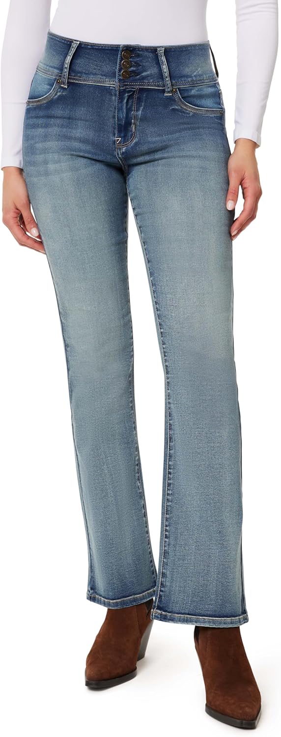WallFlower Women's Sassy Bootcut High Rise Jeans for Juniors
