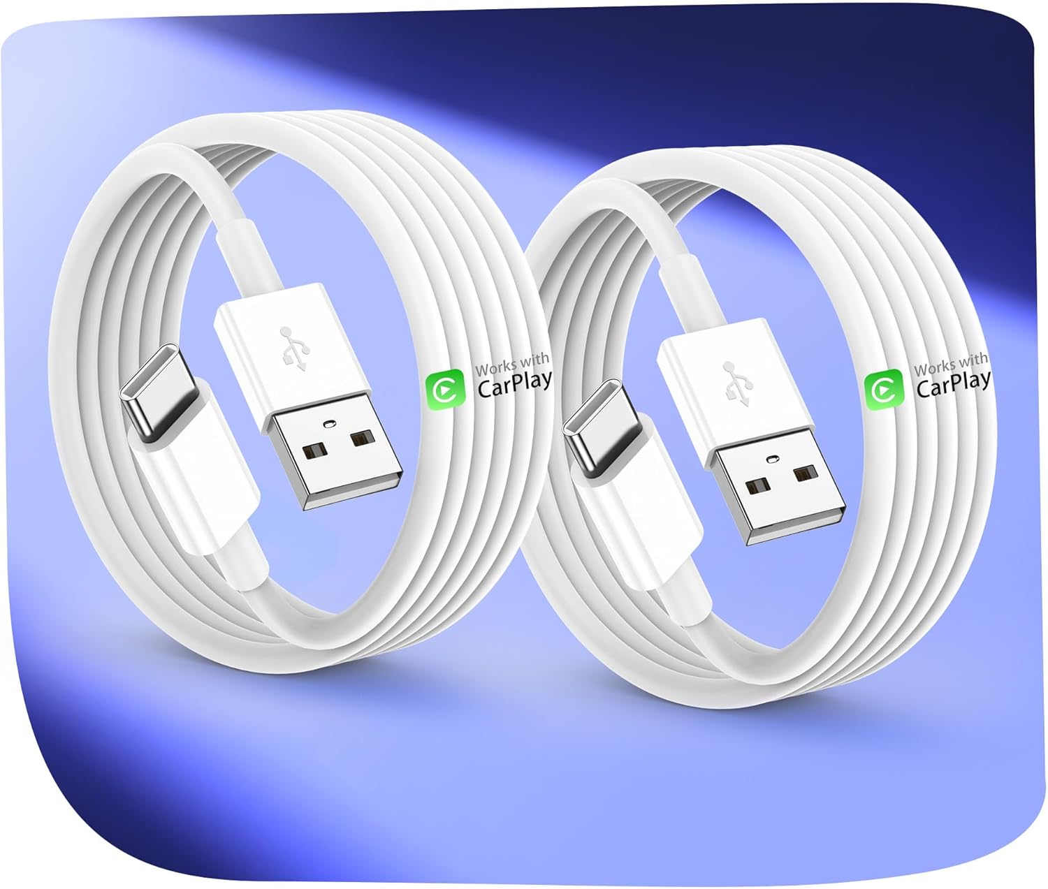 Fast Charge Compatible Carplay Cable 2Pack