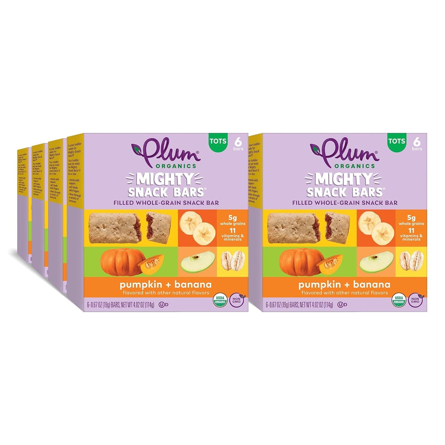 Plum Organics Mighty Snack Bars - Pumpkin and Banana Flavor