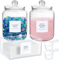 Glass Jars and Dryer Sheet Holder Dispenser Set - Laundry Organization