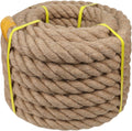 Natural Jute Hemp Rope 2 Inch x 65 Feet for Various Uses