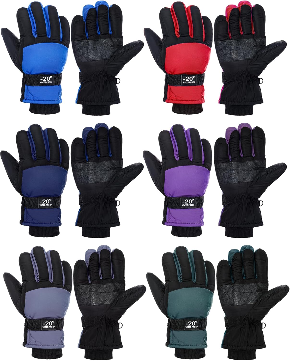 Bencailor Kids Waterproof Winter Gloves - Warm & Windproof Mittens