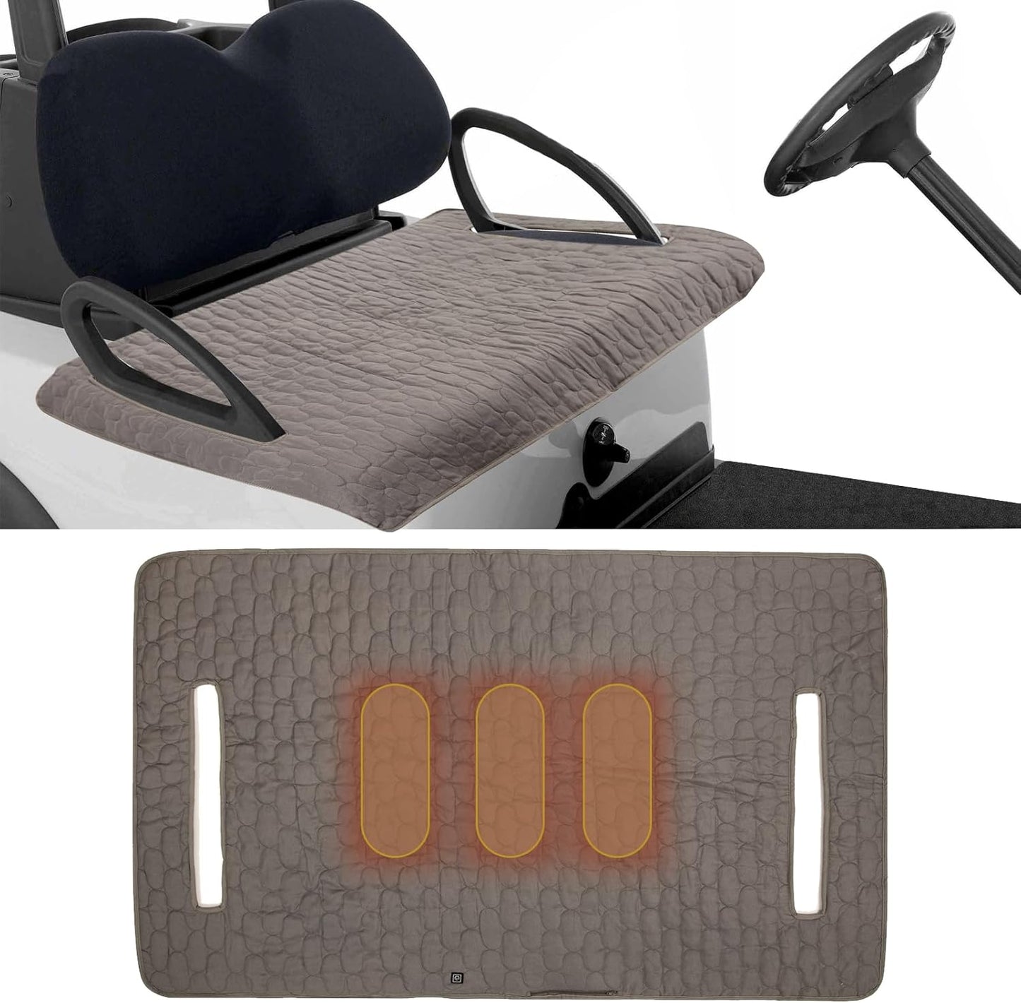 Heated Golf Cart Seat Cover for Winter Comfort and Warmth