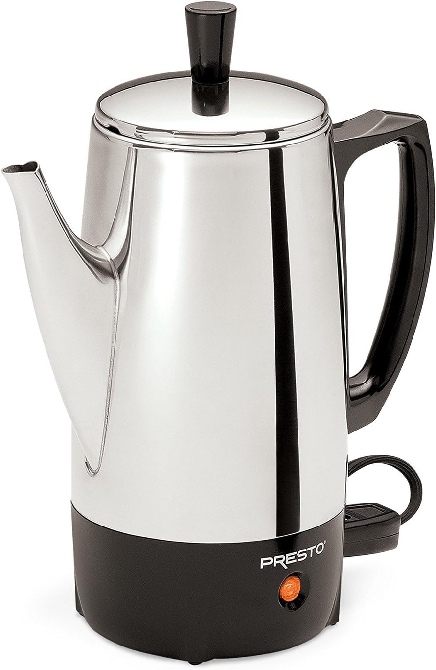 Presto 6-Cup Stainless-Steel Coffee Percolator for Perfect Brew