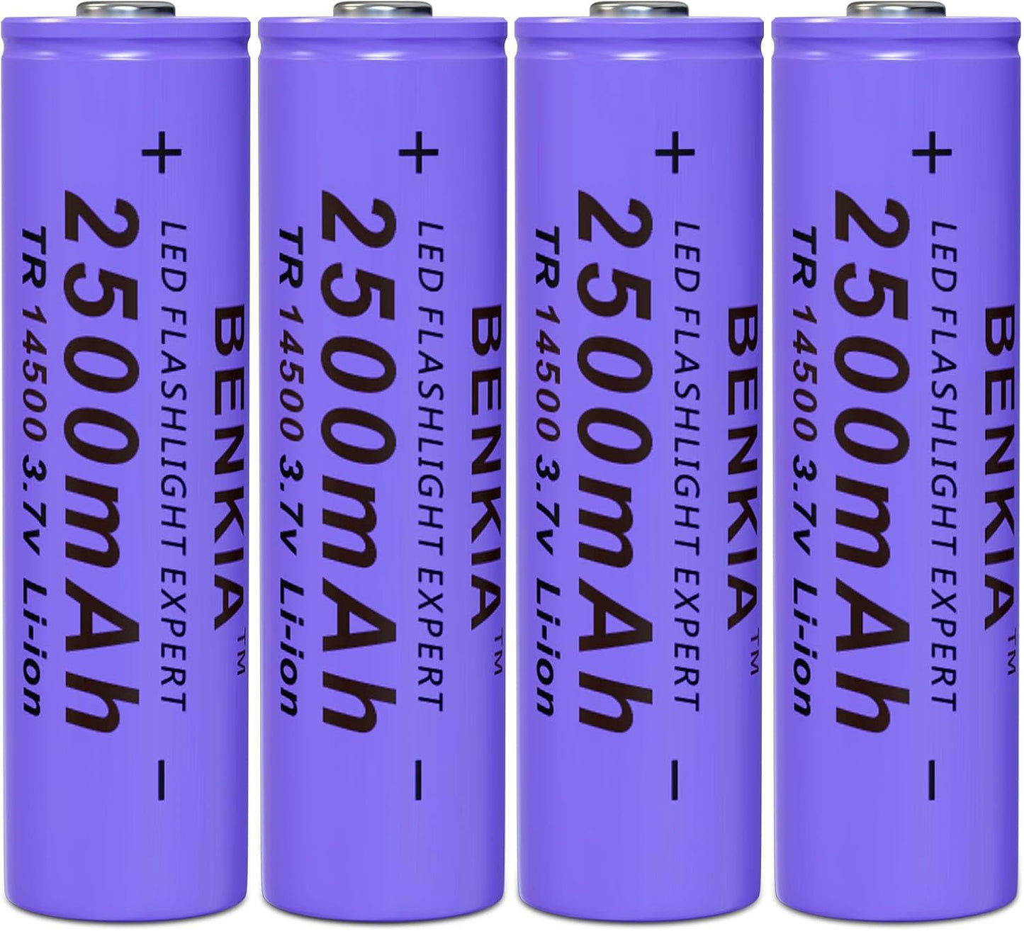 Long-lasting PAOWANG 14500 Battery 4-Pack - 2500mAh