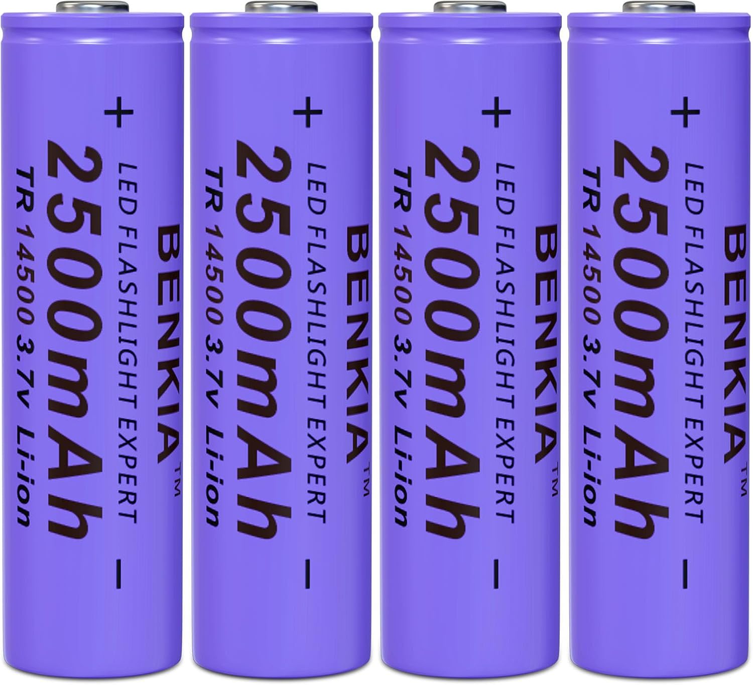Long-lasting PAOWANG 14500 Battery 4-Pack - 2500mAh