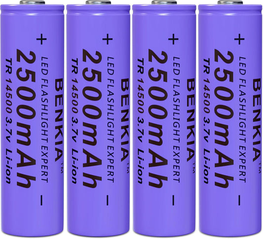 Long-lasting PAOWANG 14500 Battery 4-Pack - 2500mAh