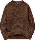 Oversized Chunky Cable Knitted Vintage Sweater - Cozy Fall Staple