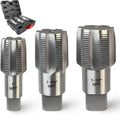 3-Piece NPT Pipe Tap Set 1, 1-1/4, 1-1/2 - Durable Carbon Steel