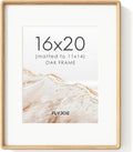 16x20 Picture Frame Natural Oak Wood Frame matted to 11x14 - Gallery