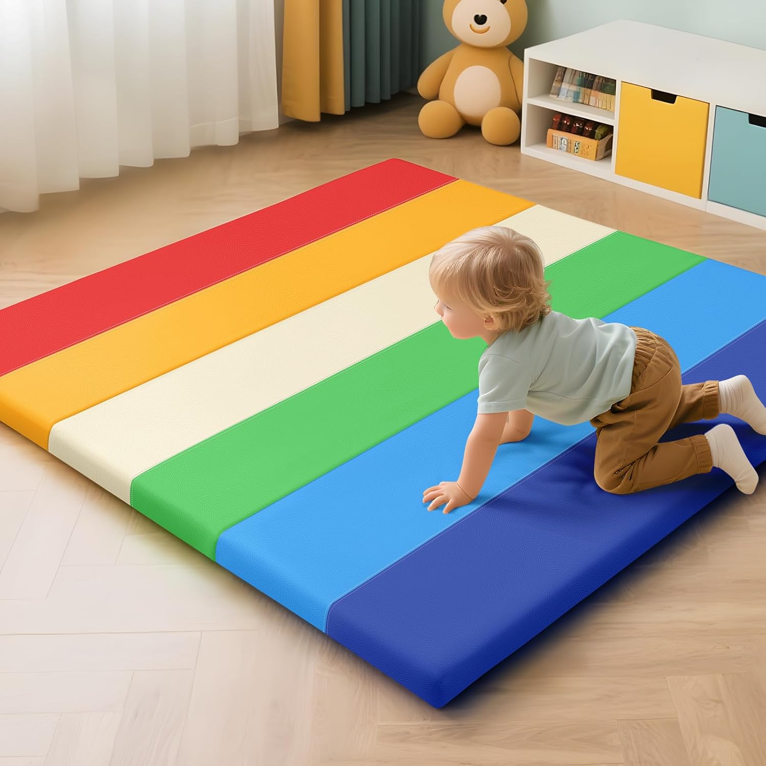 Foam Baby Play Mat - Waterproof Trifold Floor Mat for Kids