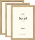 VCK 16x24 Oak Wood Frame for Poster & Picture - Natural 3 Pack