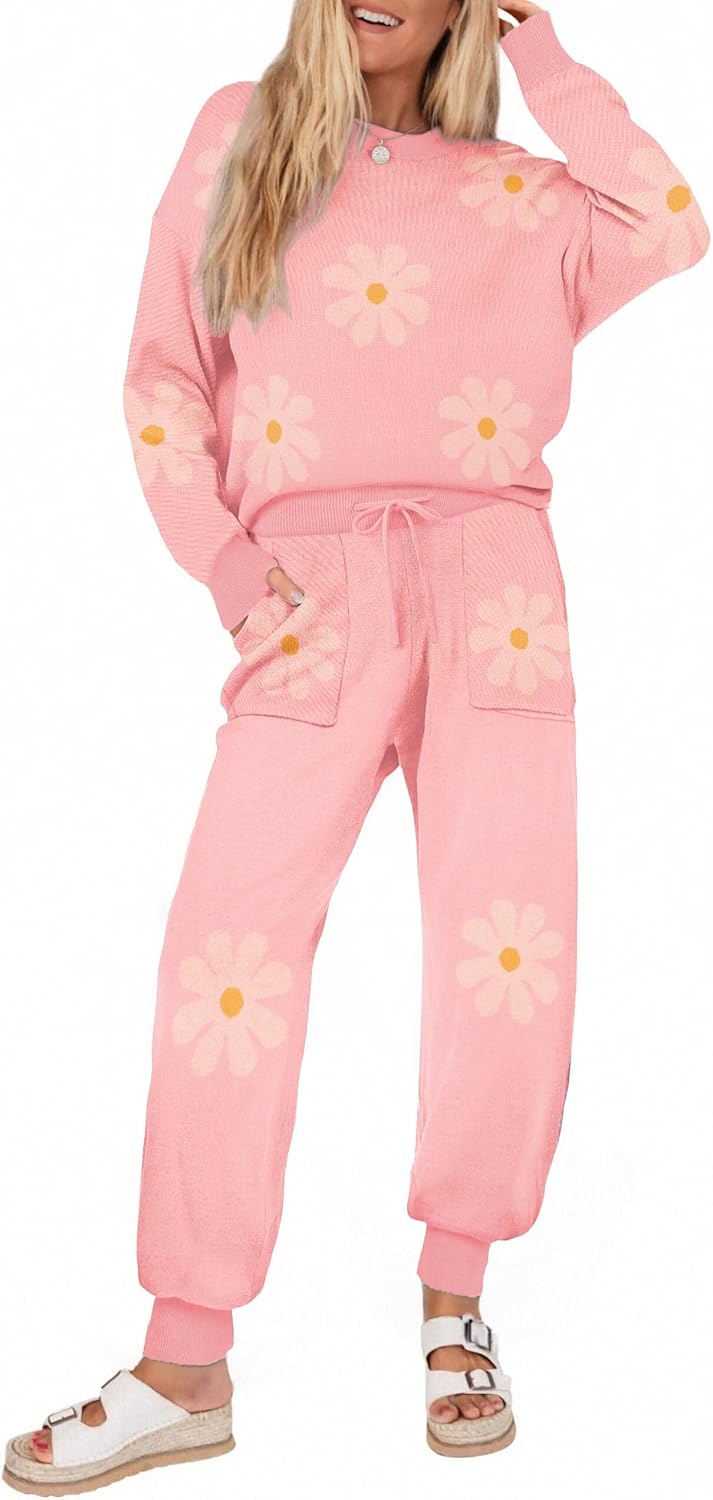 Ekouaer Women's 2 Piece Lounge Set for Cozy Comfort and Style