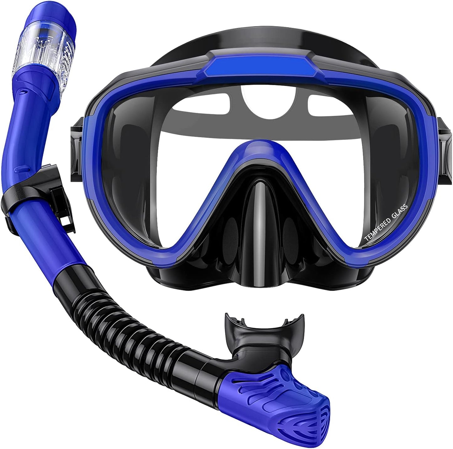 Snorkel Set for Adults with Anti-Fog Panoramic Swim Mask
