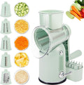 Rotary Cheese Grater with Handle - 5-in-1 Hand Crank Grater