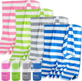 Microfiber Travel Towel Set 4 Pack (8Pcs) - Quick Dry & Lightweight