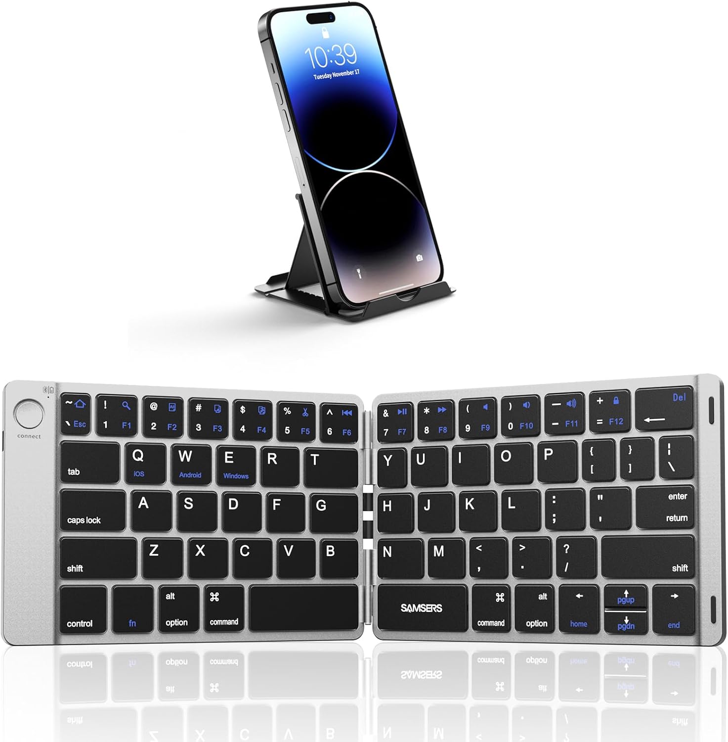 Samsers Foldable Bluetooth Keyboard - Portable Full Size