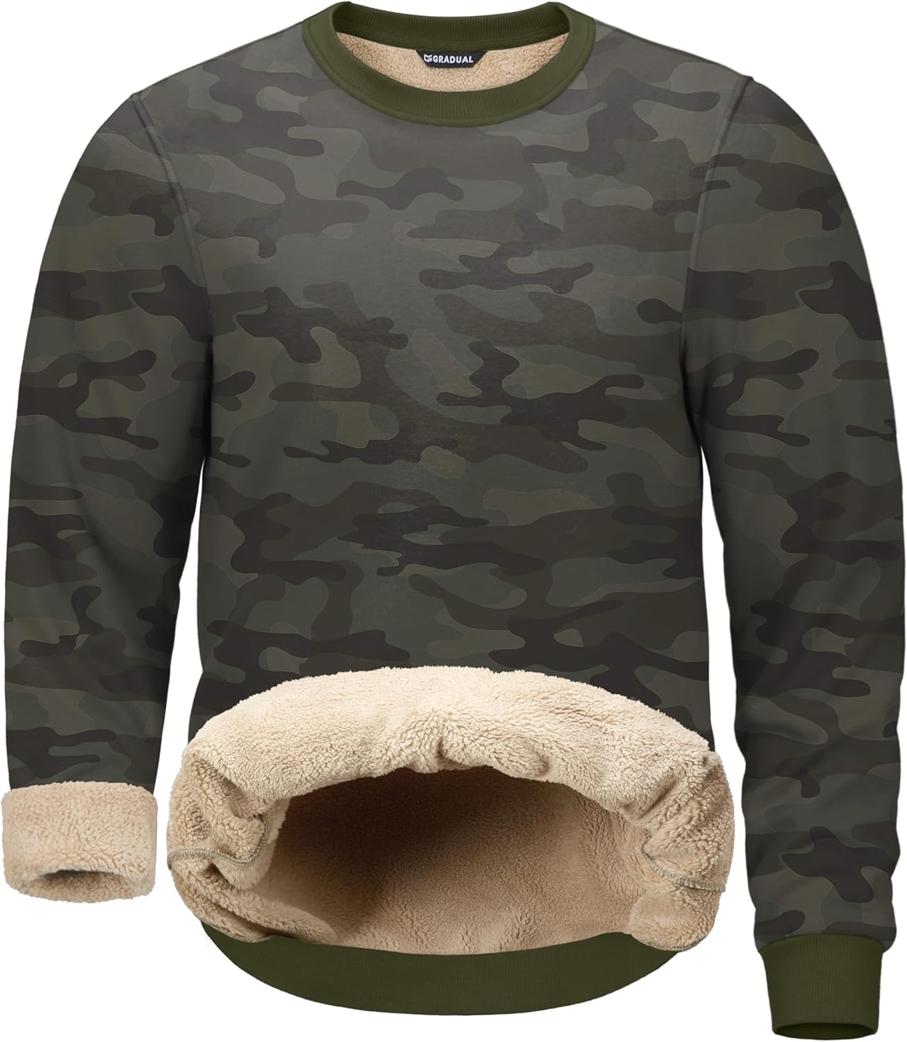 G Gradual Sherpa Lined Sweatshirts for Men - Warm Fleece Pullover