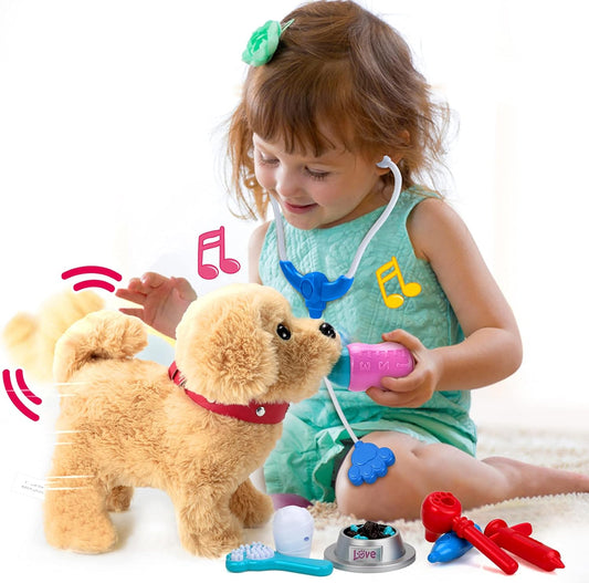 Koonie Walking Toy Dog - Interactive Singing and Barking Plush
