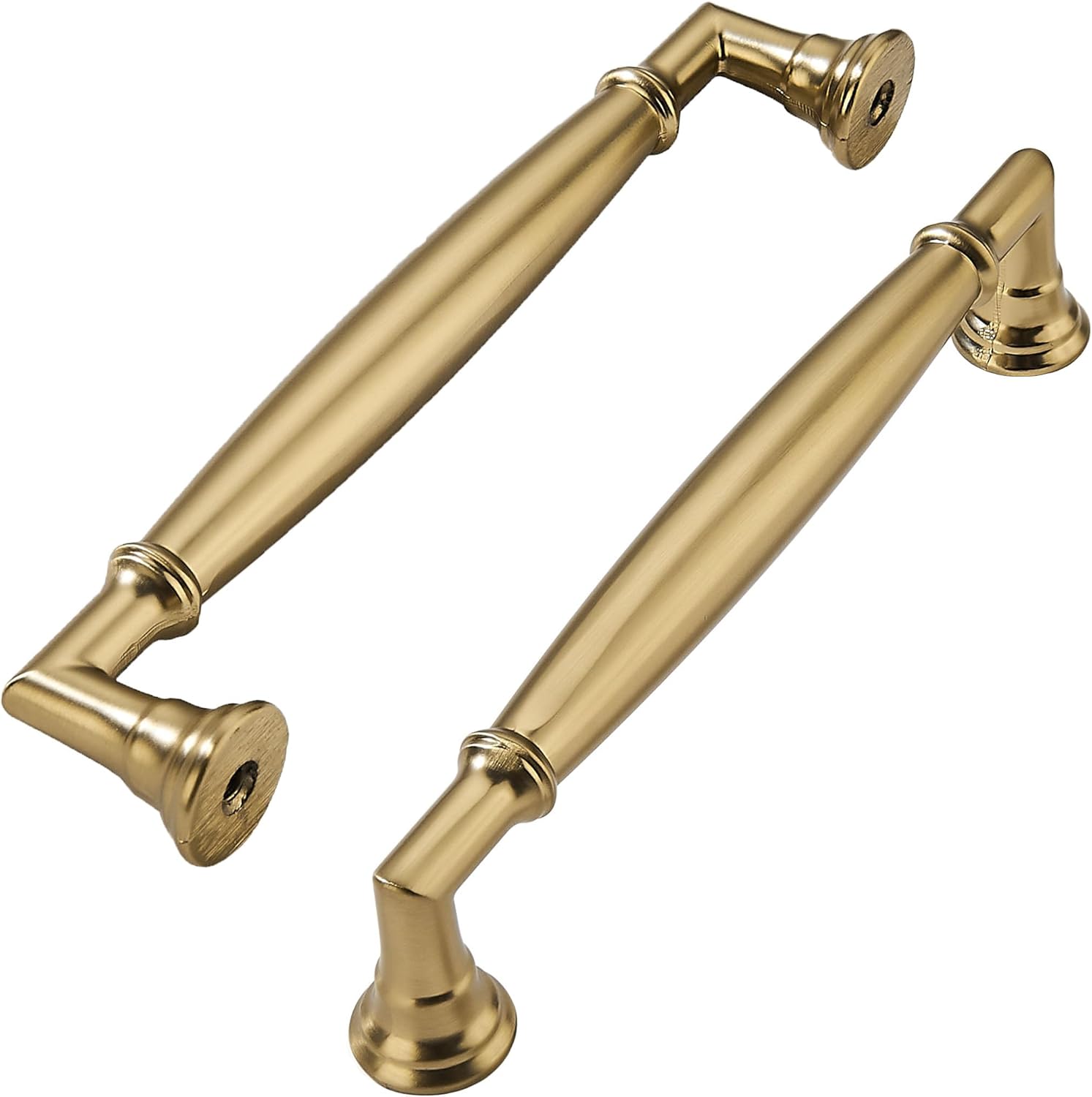 Brushed Brass Cabinet Pulls - Heavy Duty 5 Inch Handles Set