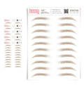 5 Pack Temporary Eyebrow Tattoos Natural Taupe - Hair-Like Strokes