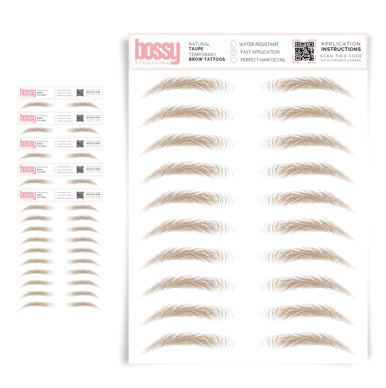 Temporary Eyebrow Tattoos for Natural Hair-Like Brows