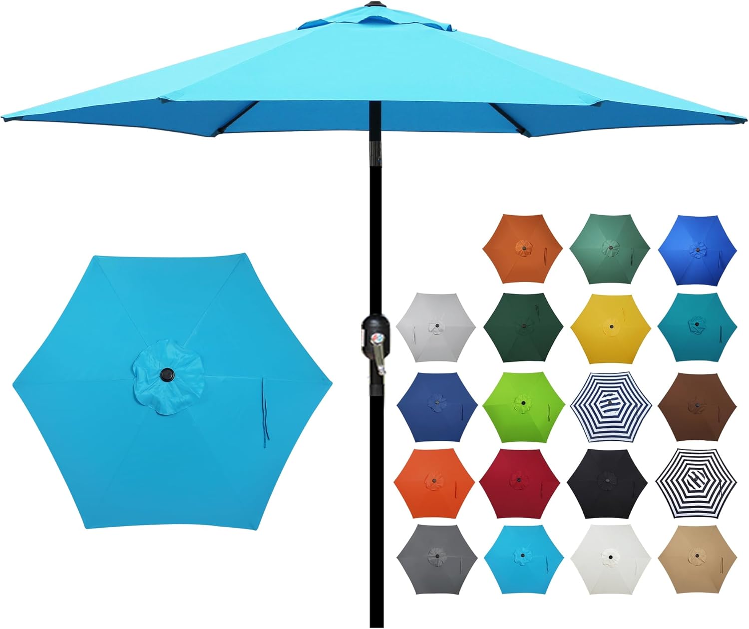 Blissun 7.5 ft Patio Umbrella for Outdoor Shade and Style