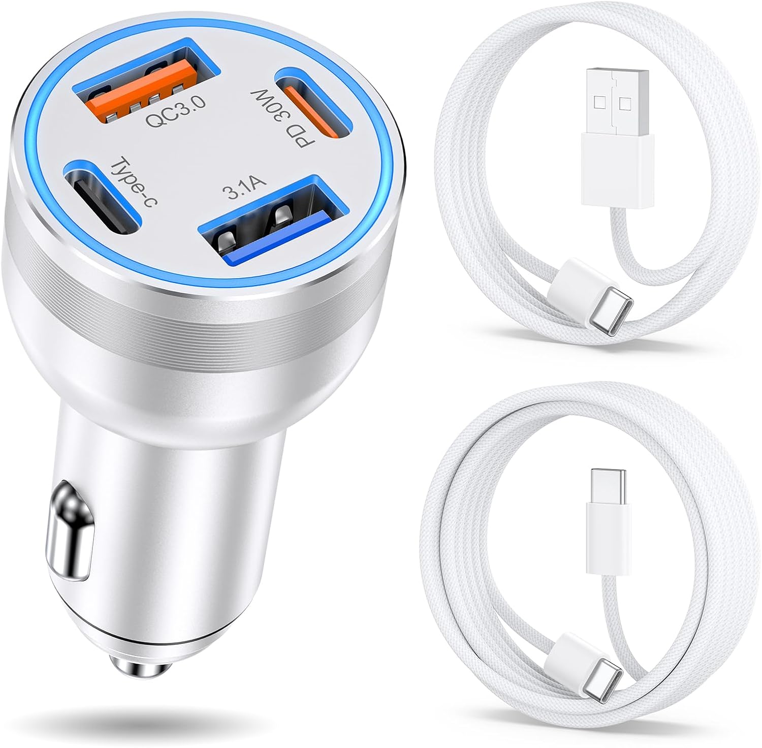 Avatcen 65W Fast Charging Car Charger Bundle