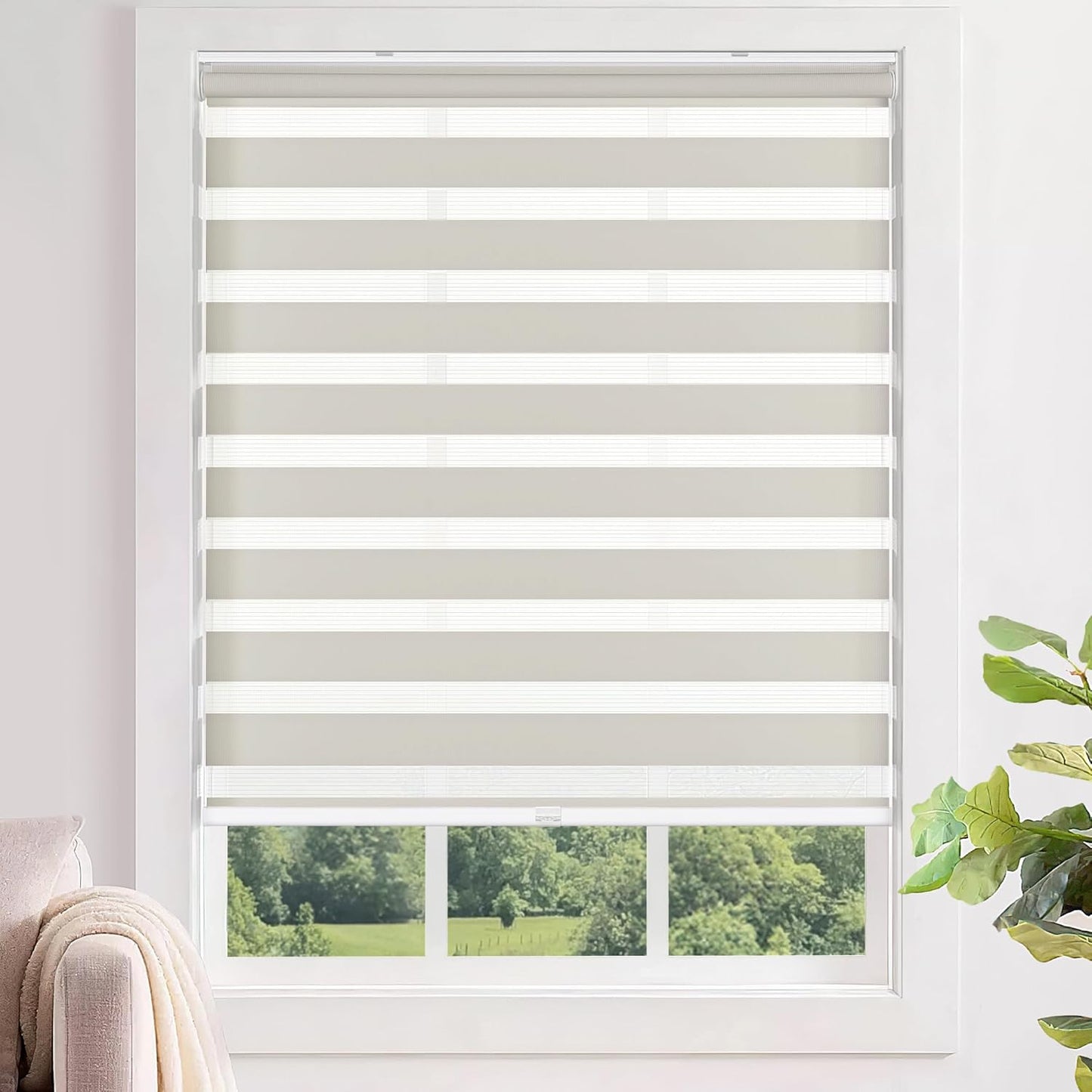 Cordless Zebra Blinds for Windows - Light Control & Privacy